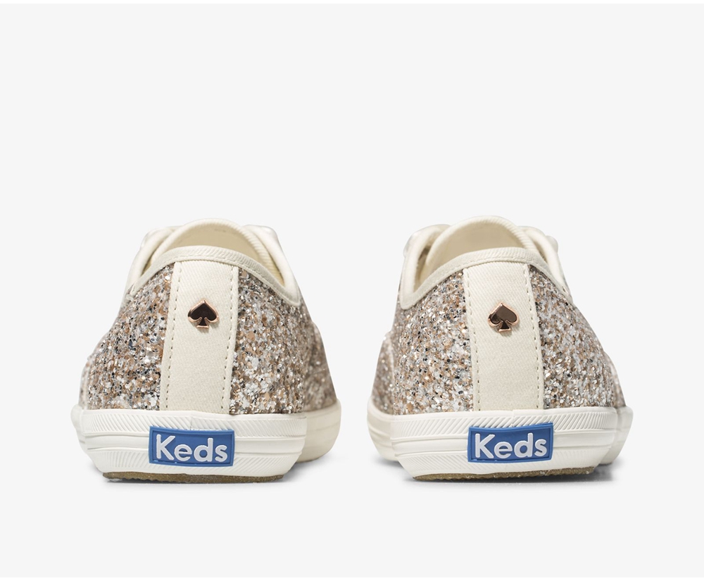 Tenis Keds Mujer Rosas Dorados - Kate Spade New York Champion Glitter - 2795-OCIPT